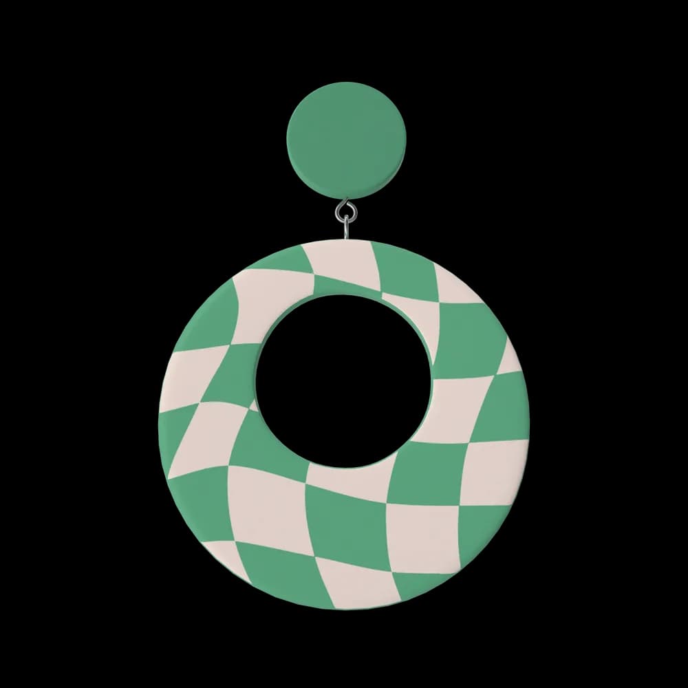 Green Oval Earring