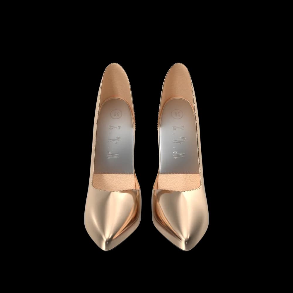 Golden Shoes Woman